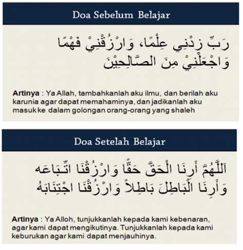 Doa Sebelum dan Sesudah Belajar Lengkap: Arab, Latin dan .